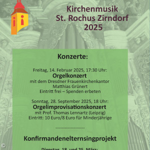 Kirchenmusikprogramm 2025 Seite 1